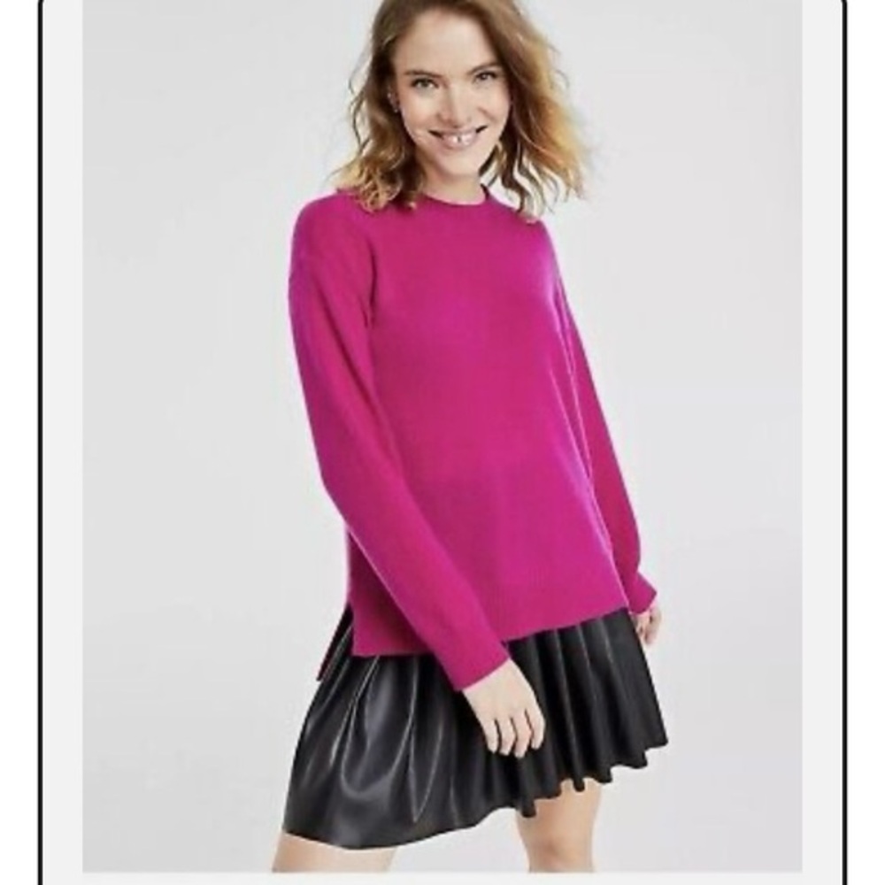 Charter Club Cashmere Sweater Fuchsia Ladies Size Large Berry